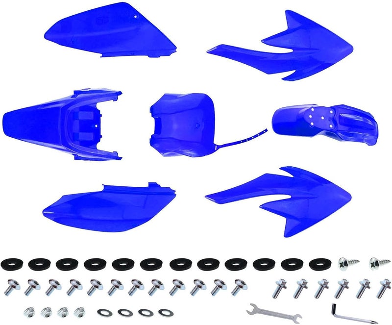 PRO BAT 7Pcs Plastic Fender Fairing Kit For CRF70 CRF70F Off Road Dirt Pit Bike Motocross，Blue - Image 5